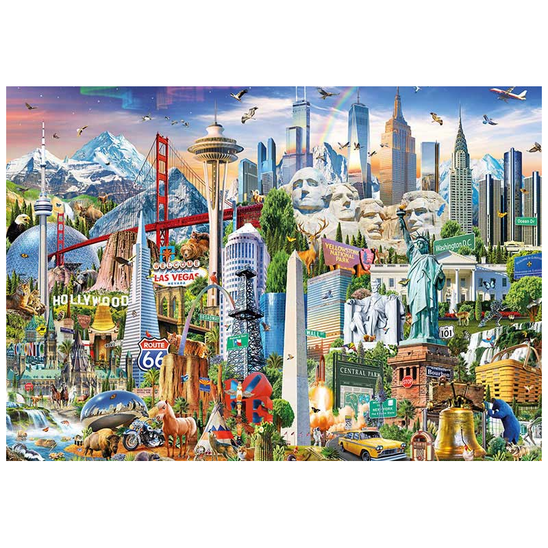 Puzzle Simbolos De Norteamérica 1500 Pzs