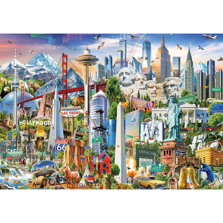 Puzzle Simbolos De Norteamérica 1500 Pzs