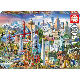 Puzzle Simbolos De Norteamérica 1500 Pzs De EDUCA