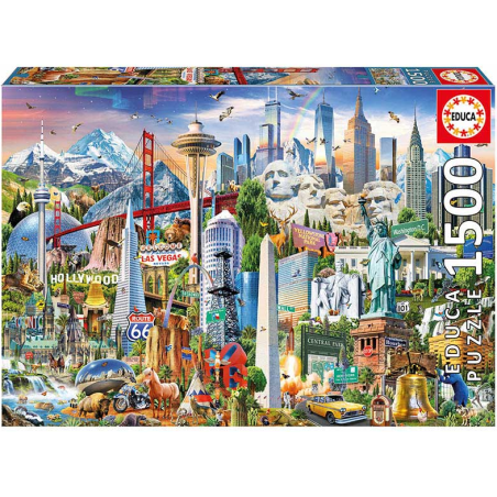 Puzzle Simbolos De Norteamérica 1500 Pzs De EDUCA