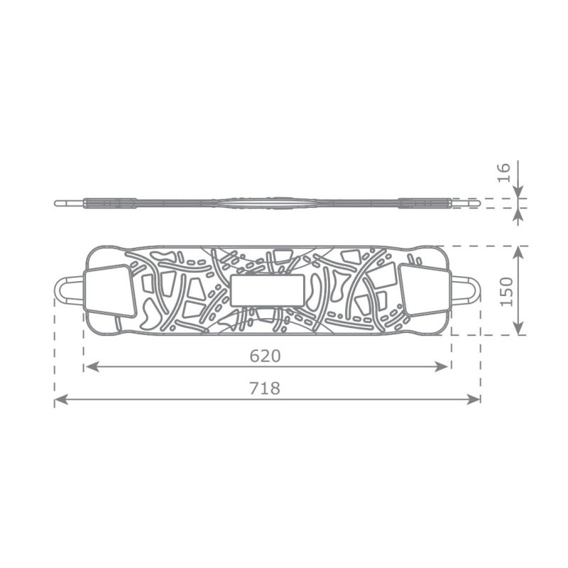 Asiento de columpio en caucho flexible Arc: Homologado y con cadenas de acero inoxidable (INOX)  