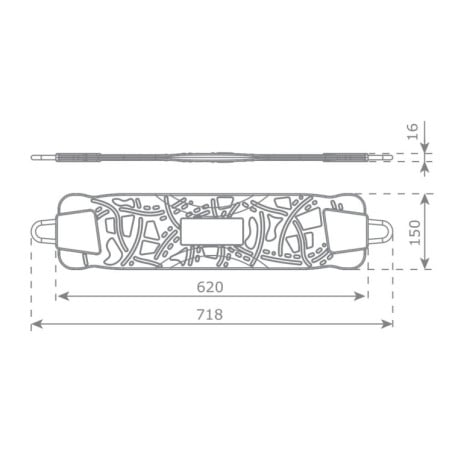 Asiento de columpio en caucho flexible Arc: Homologado y con cadenas de acero inoxidable (INOX)  