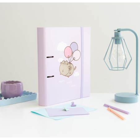 Carpeta Pusheen Moments Lila 2 Anillas