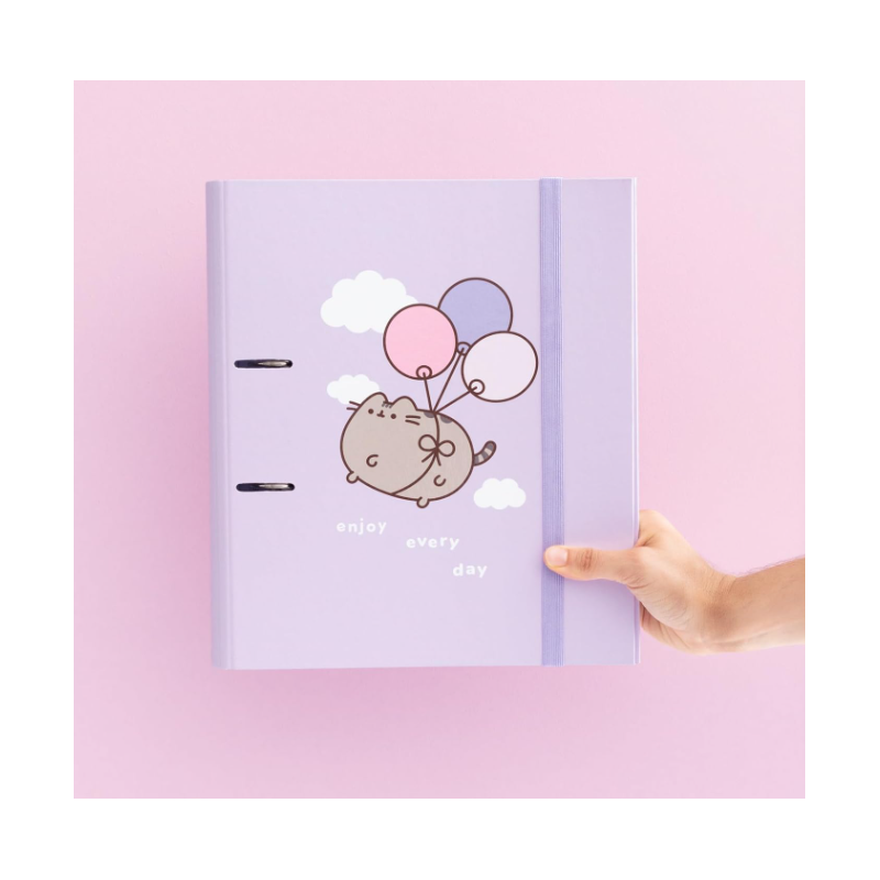 Carpeta Pusheen Moments Lila 2 Anillas
