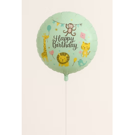 Globo Burbuja 45 cm Happy Bday Animal