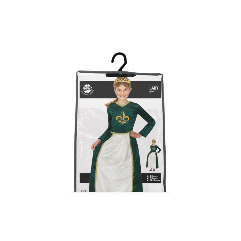 Disfraz Dama Medieval 5-6 Años