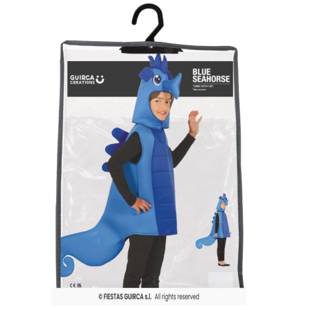 Disfraz Caballito De Mar Azul Talla 3-4 Años
