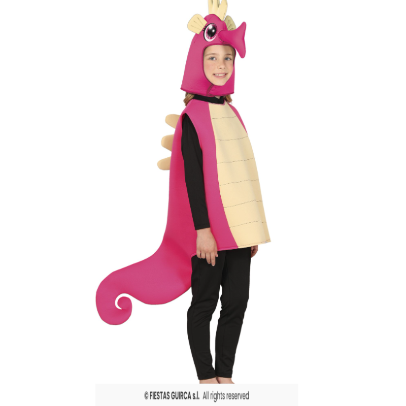 Disfraz Caballito De Mar Rosa Talla 5-6 Años De Fiestas Guirca