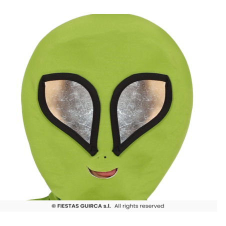 Disfraz Alien Verde Talla 7-9 Años