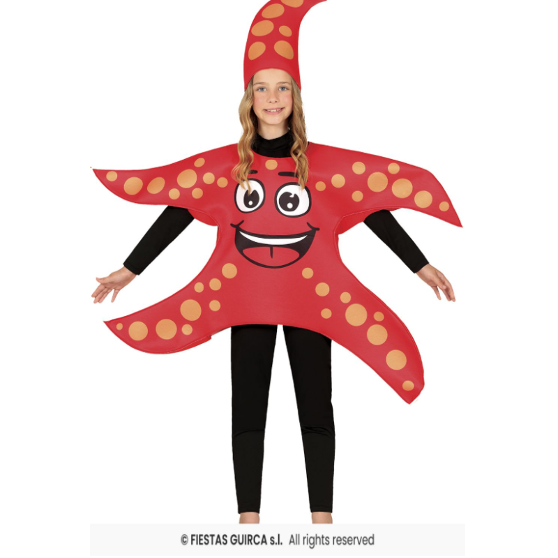 Disfraz Estrella De Mar Roja Talla 5-6 Años