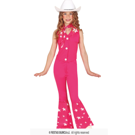 Disfraz Country Rosa Talla 7-9 Años De Fiestas Guirca