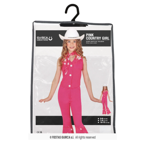 Disfraz Country Rosa Talla 7-9 Años
