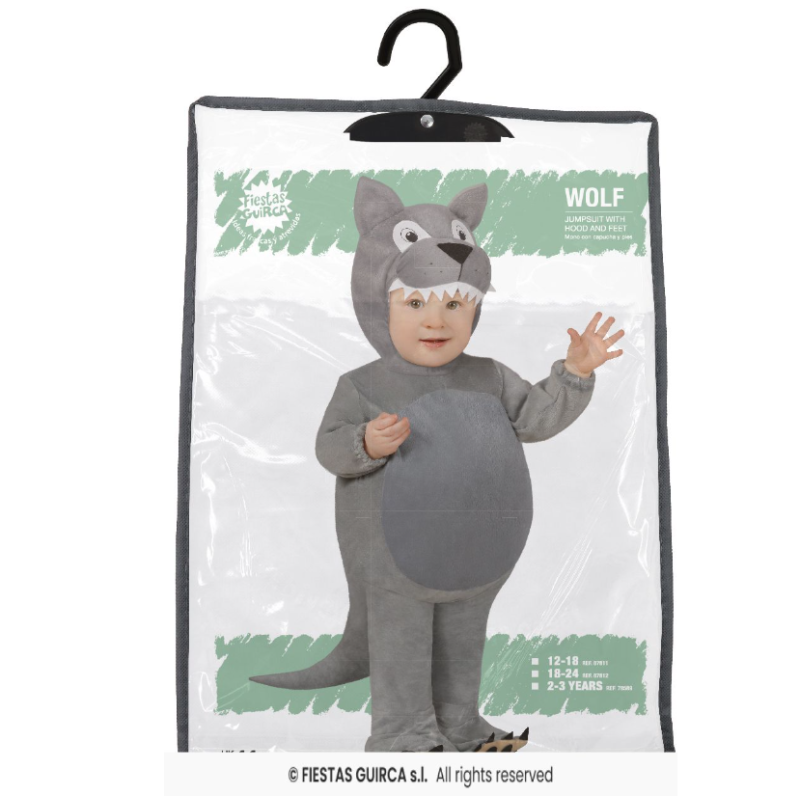 Disfraz Lobito Gris Talla 2-3 Años