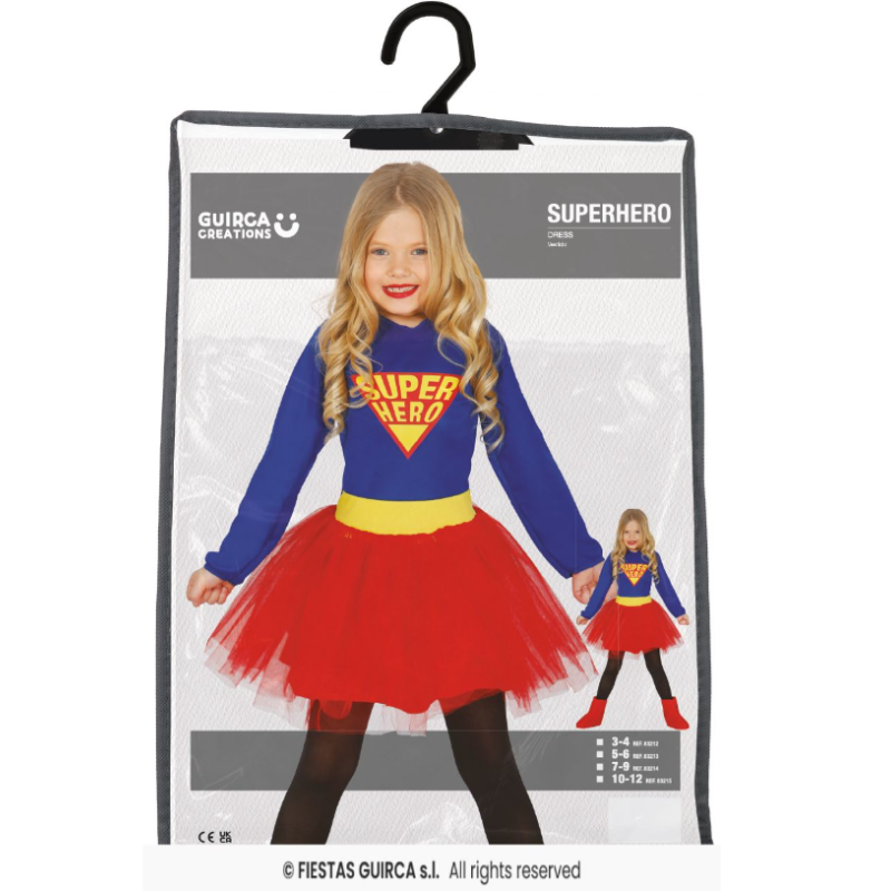 Disfraz Superwoman Infantil Talla 3-4 Años
