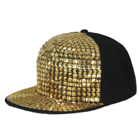 Gorra Rapero Remaches Oro Adulto