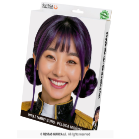 Peluca Moños Morada Huntrix Zoey De Fiestas Guirca 2