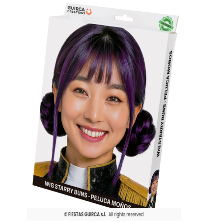 Peluca Moños Morada Huntrix Zoey