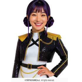 Peluca Moños Morada Huntrix Zoey De Fiestas Guirca