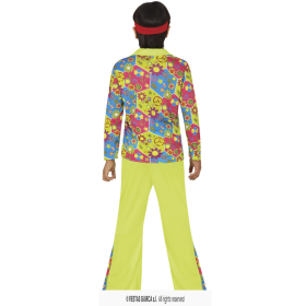 Disfraz Hippie Años 70 Talla 7-9 Años De Fiestas Guirca 2