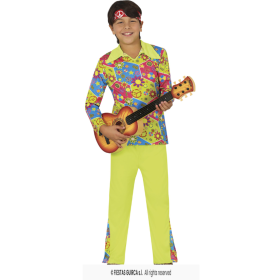 Disfraz Hippie Años 70 Talla 7-9 Años De Fiestas Guirca