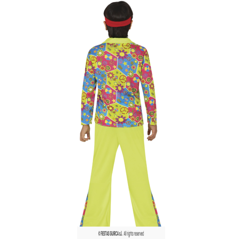 Disfraz Hippie Años 70 Talla 10-12 Años