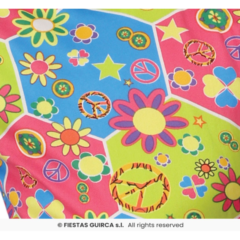 Disfraz Hippie Años 70 Talla 10-12 Años