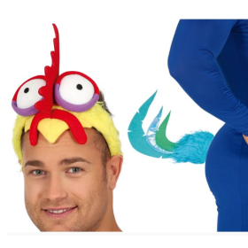 Cola Y Diadema Pollo