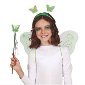 Diadema De Alas Verde 35x40 Cm