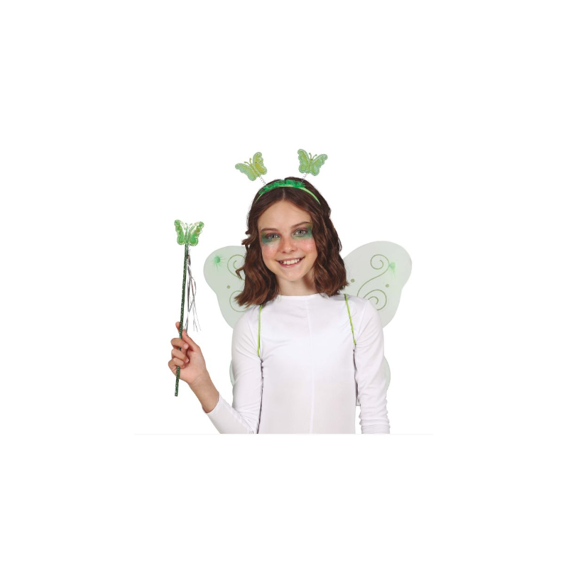 Diadema De Alas Verde 35x40 Cm