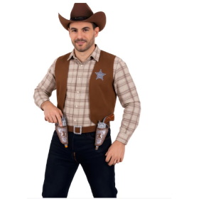 Dos Cartucheras Con Pistola Cowboy 20 Cm 2