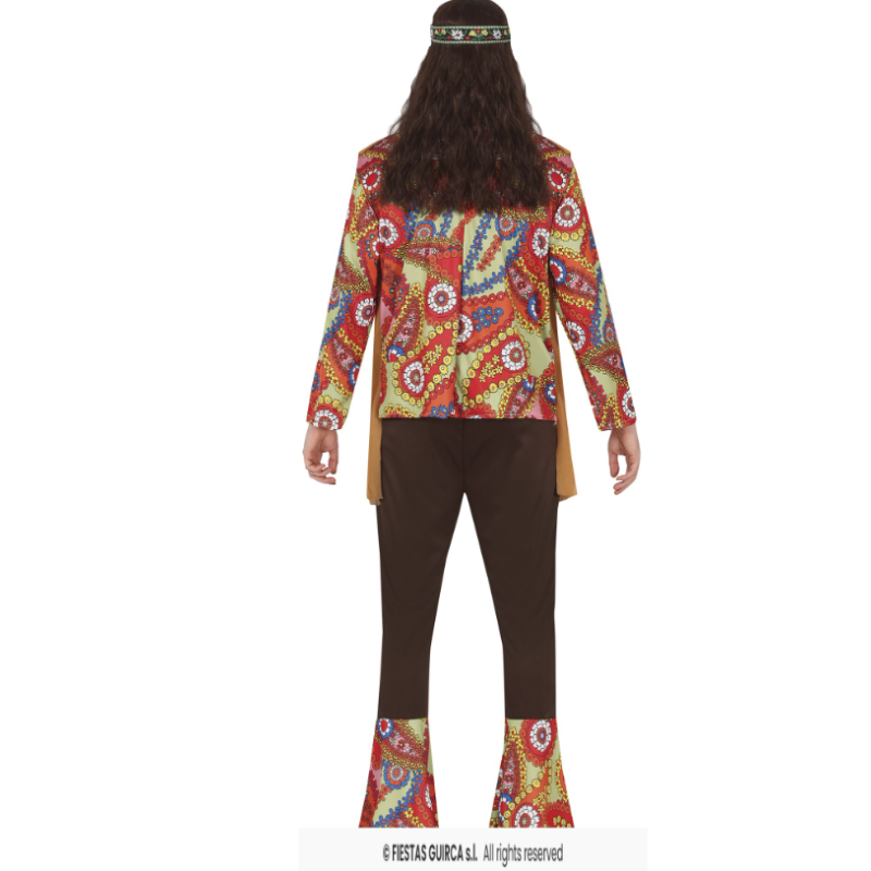 Disfraz Hippie Festival De Colores Talla L