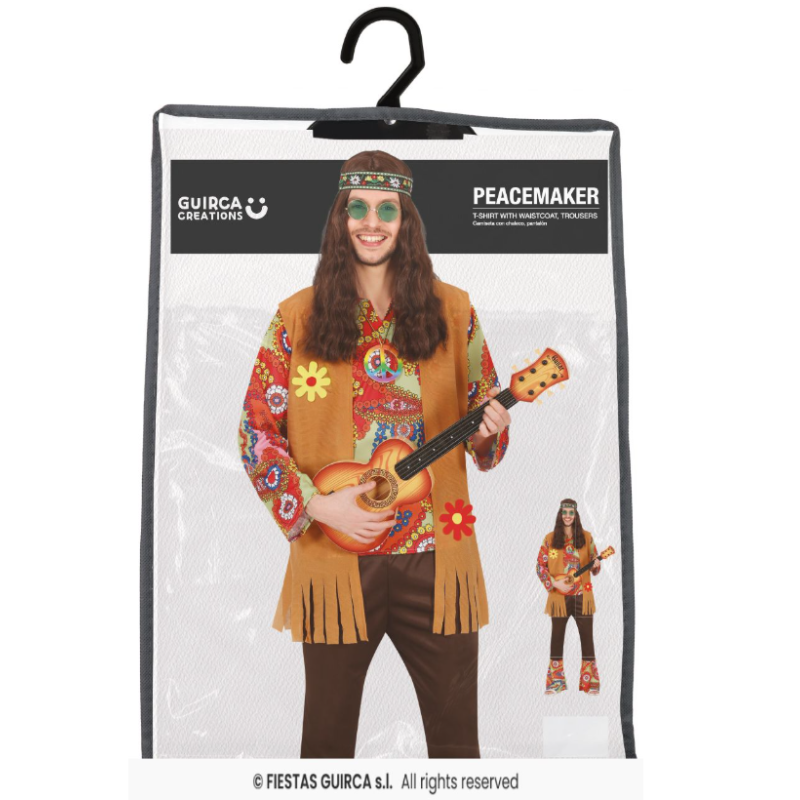 Disfraz Hippie Festival De Colores Talla L