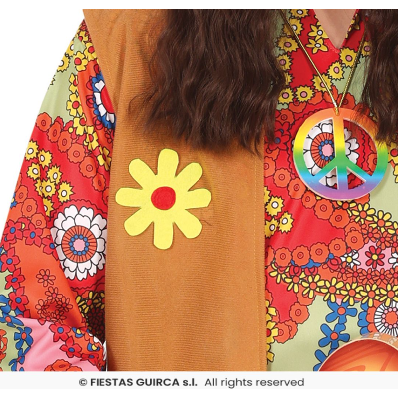 Disfraz Hippie Festival De Colores Talla L