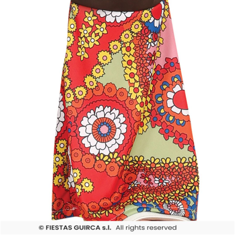 Disfraz Hippie Festival De Colores Talla L
