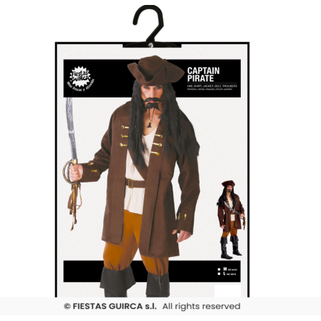 Disfraz Capitán Jack Sparrow Talla M