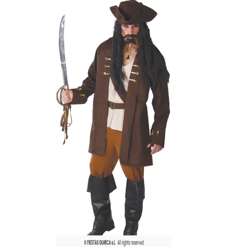 Disfraz Capitán Jack Sparrow Talla XXL De Fiestas Guirca