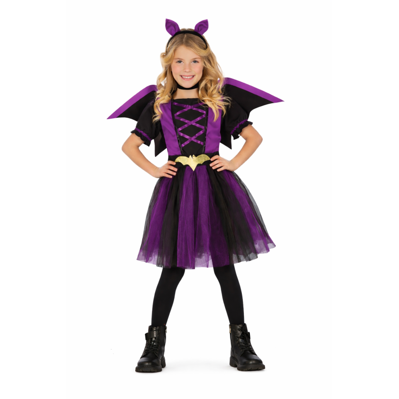 Disfraz Murciélago Purpura Talla 10-12 Años De Fiestas Guirca