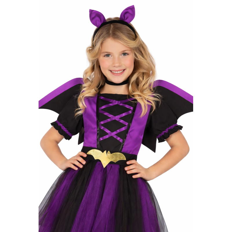 Disfraz Murciélago Púrpura Talla 10-12 Años