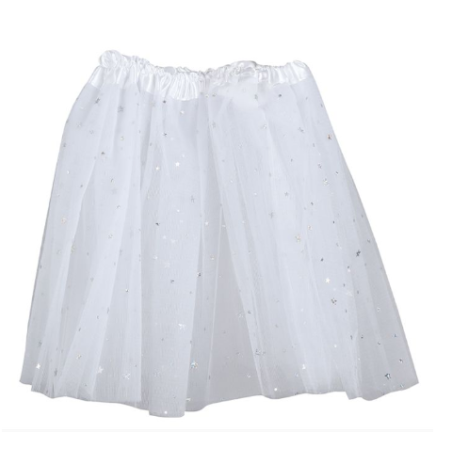 Tutú Estrellas Blanco Infantil