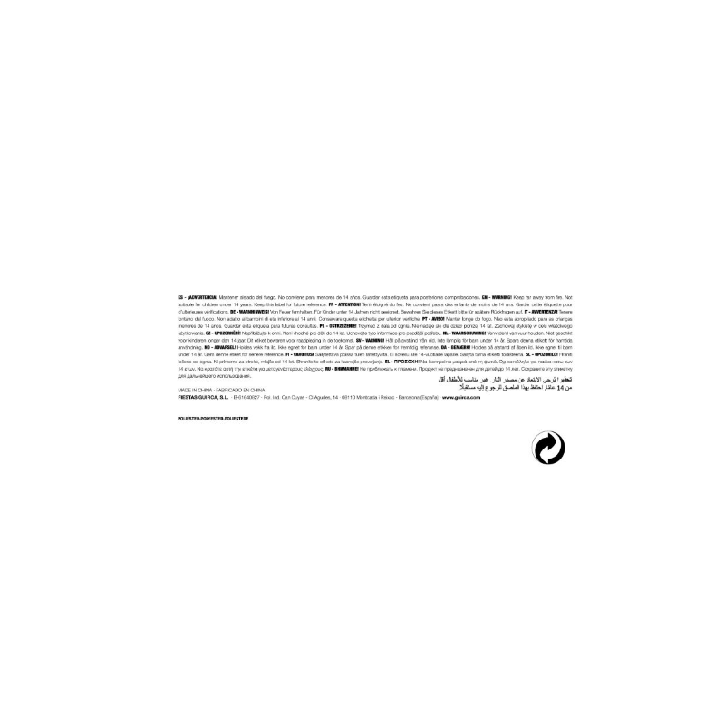 Falda Hawaiana Flores 75 Cms Azul