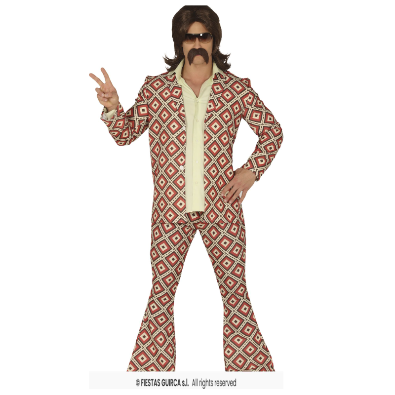 Disfraz Rey De La Pista Años 70 Talla S De Fiestas Guirca