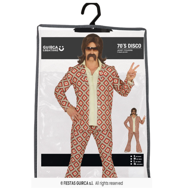 Disfraz Rey De La Pista Años 70 Talla S