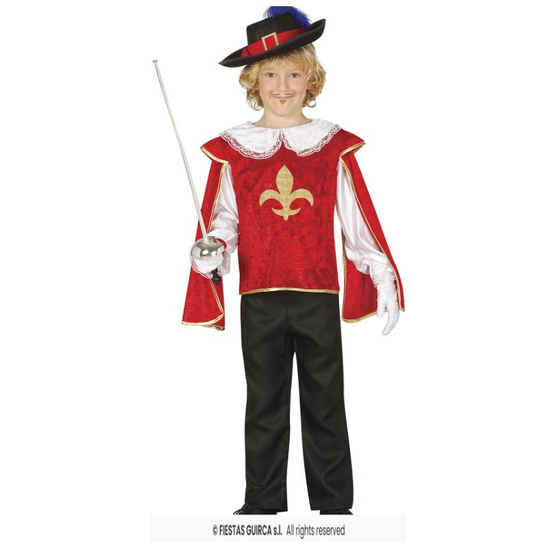 Disfraz Mosquetero Infantil Talla 7-9 Años De Fiestas Guirca