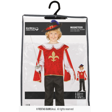 Disfraz Mosquetero Infantil Talla 7-9 Años