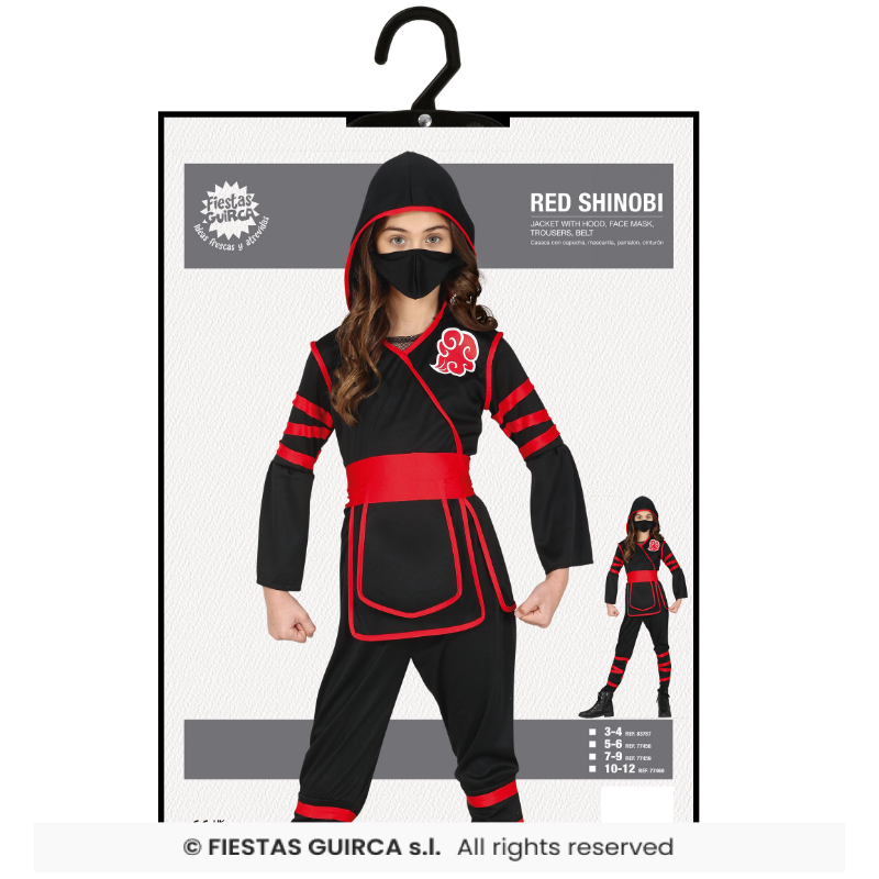 Disfraz Ninja De Combate Talla 7-9 Años