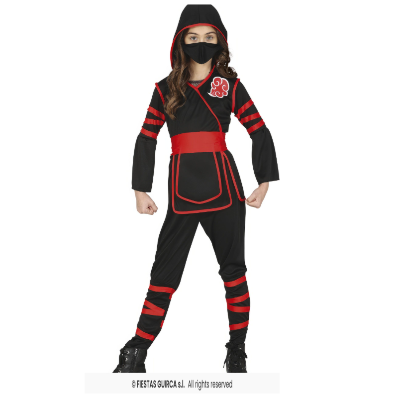Disfraz Ninja De Combate Talla 10-12 Años De Fiestas Guirca