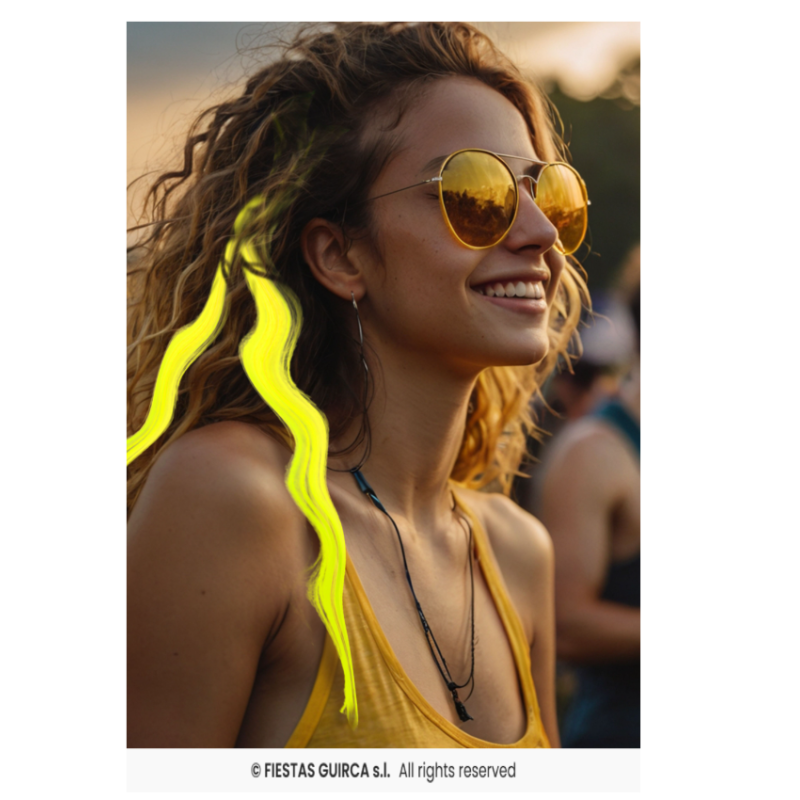 Mechones De Pelo Sintético Amarillos