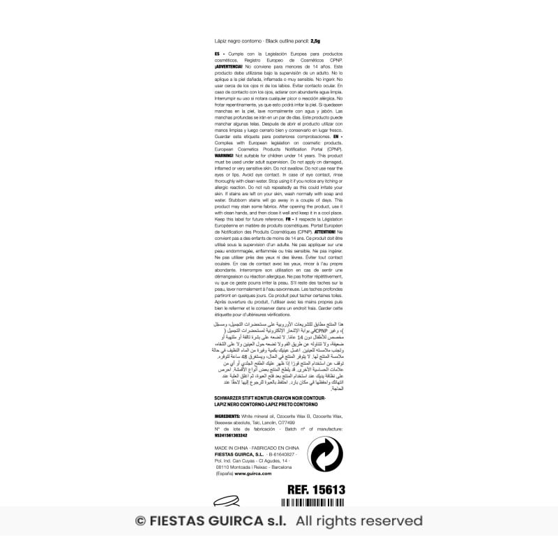 Lápiz Negro Maquillaje