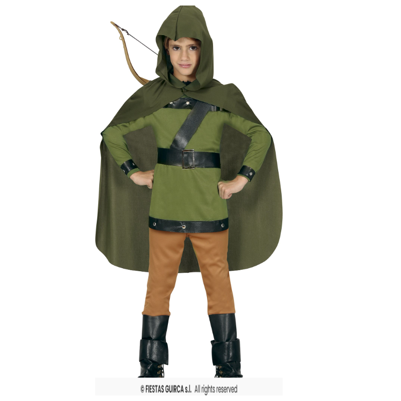 Disfraz Arquero Del Bosque Talla 7-9 Años De Fiestas Guirca