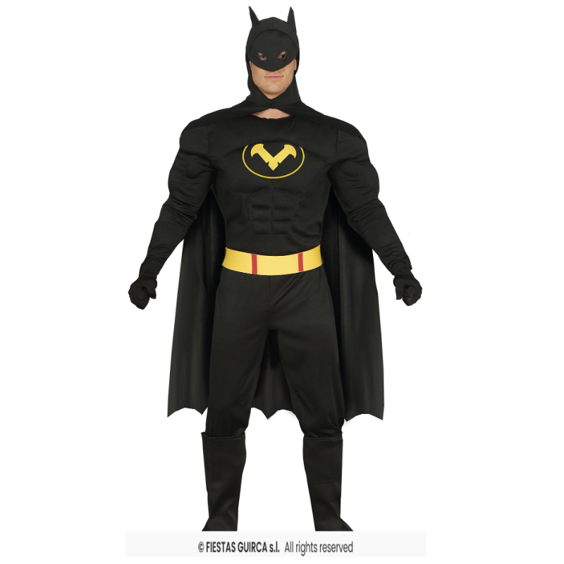 Disfraz Superhéroe Negro Talla L De Fiestas Guirca